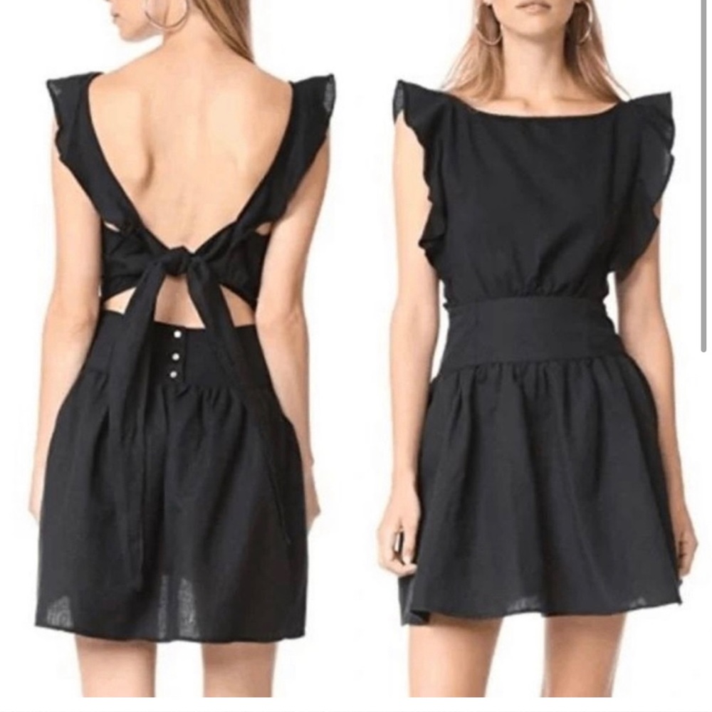 Free People Black Mini Dress Backless Size Small